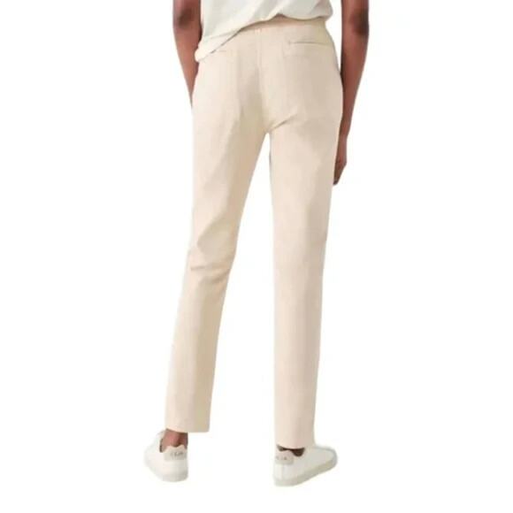 Faherty Womens Traveler Sandstone Twill Pull-On Drawstring Jogger Pants Small - Picture 2 of 6